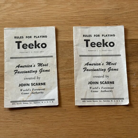 Vintage John Scarne Teeko Strategy Board Game & Token Markers, Copyright 1952 - Picture 15 of 16